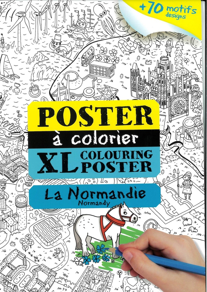 Poster à colorier XL La Normandie